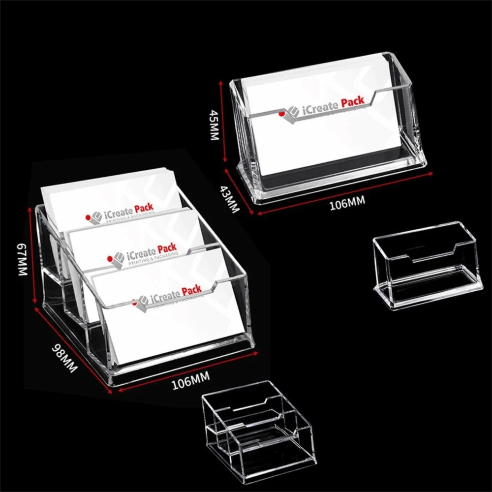 New Plastic Card Box Display Stand Storage Card Storage Box Transparent Sticky Note Holder Business