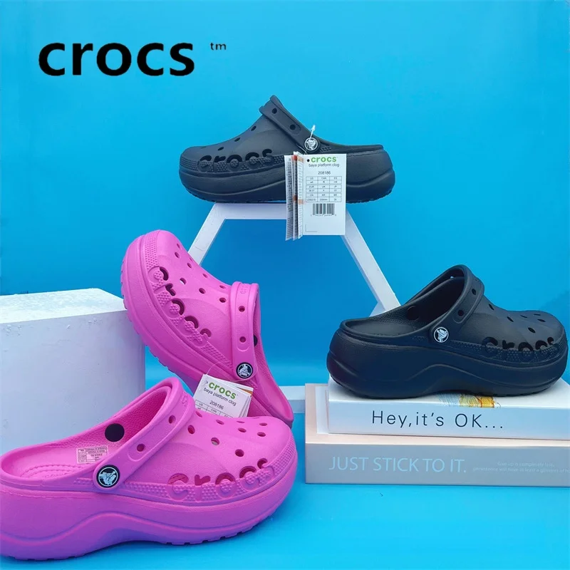 Crocs Crocs Puff Cave Shoes Women's Shoes Men's Shoes 2024 Summer New Outdoor Sandals Thick Bottom Sandals Slippers