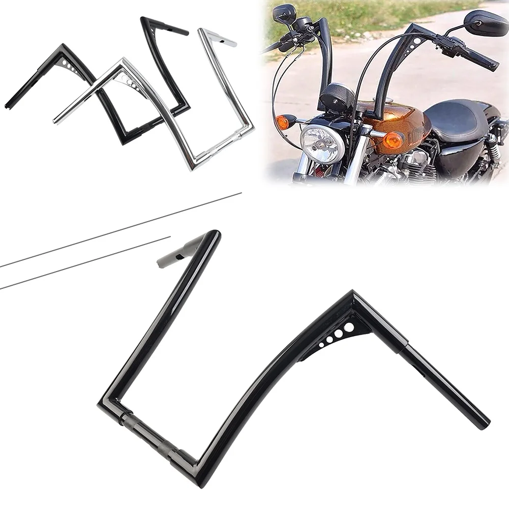 

Motorcycle 16" Rise 1-1/4" Ape Hangers Bars Handlebar For Harley Touring Softail FLST FXST Sportster XL 883 1200