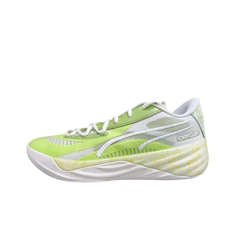 

Мужские баскетбольные кроссовки PUMA All Pro Nitro с амортизацией, устойчивые к истиранию, водонепроницаемые, низкие, зеленые, серые 311745-01