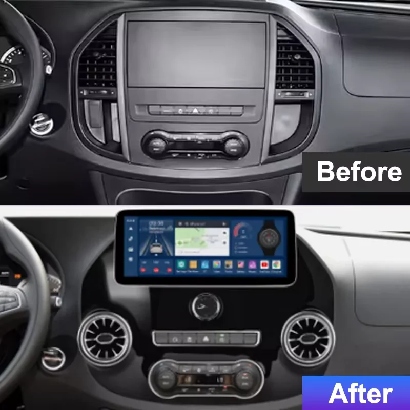12.3 Inch Android Car Radio For Benz Vito W447 2014 2015 2016-2022 GPS Navigation DSP Wireless Carplay DVD FM BT Stereo Receiver