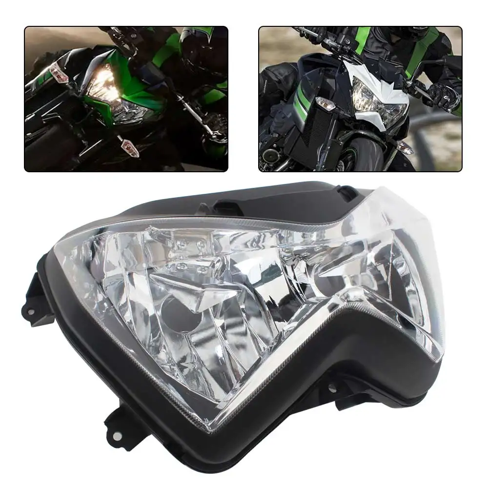 

Motorcycle Headlight Lamp Assembly Housing For Kawasaki Z800 Z250 13 2014 2015 2016 Z300 2015 2016 Front HeadLights Shell Case
