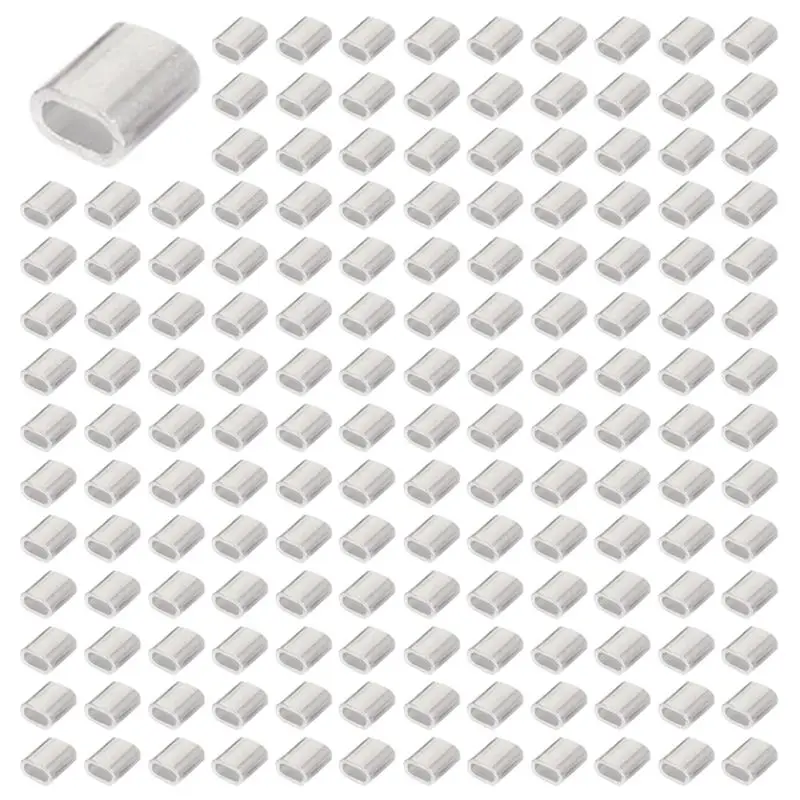 BHTS-2.5Mm Single Hole Wire Rope Aluminum Sleeves Clip Cable Crimps 600Pcs