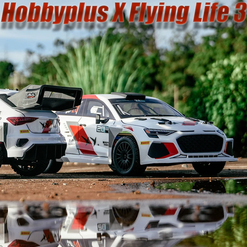Hobbyplus X Flying Life 3 Remote Control Rally Car 1/10 Electric 4wd Height Simulation Cool Appearance Off Road Racing Vehicle