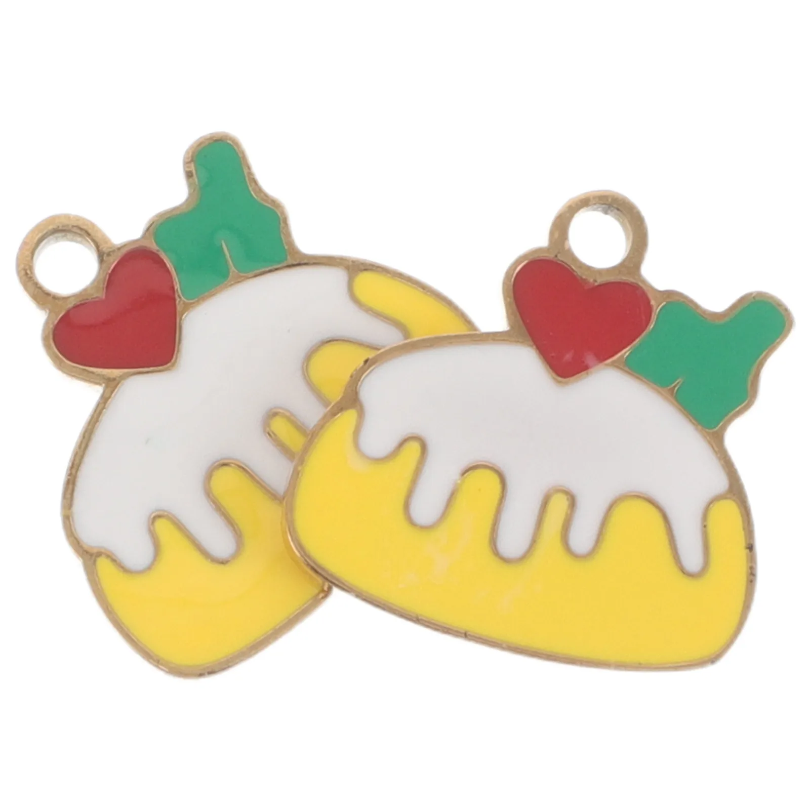 2Pcs Stainless Steel Mini Sandwich Charms Cartoon Food Pendants for DIY Craft Jewelry Making Keychain Necklace Bracelet Bag