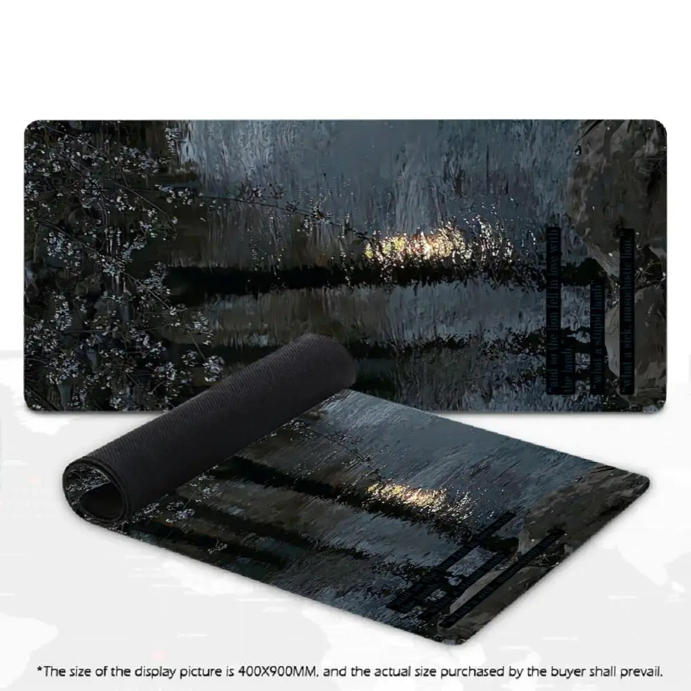 

Lake Reflection with Text mousepad Multi-Size non-slip Gaming mouse pad Gamer E-Sports Mat Game Mechanical Keyboard XXL Desk Mat
