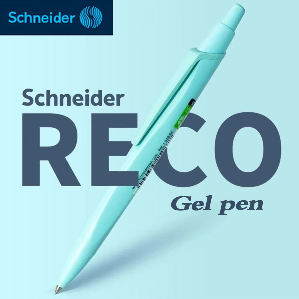 

1 ручка + 10 стержней, набор гелевых ручек Schneider Reco, цвет макарон, гладкий, быстросохнущий, сменный стержень G2, 0,5 мм, школьные канцелярские принадлежности Kawaii