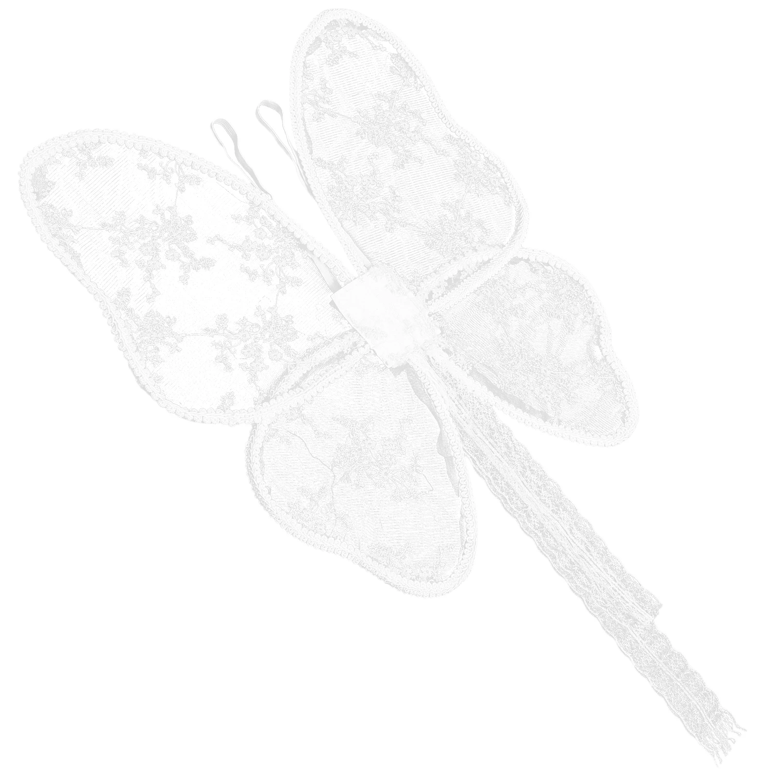 

Кружевные крылья бабочки белого цвета, пластиковая ткань, принадлежности для феи, костюм для девочек, аксессуары для косплея, сценическое представление, праздник