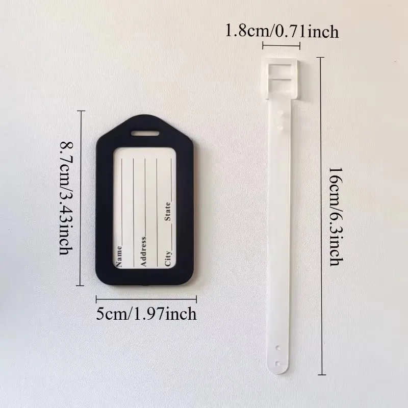 3/5/10 PCS Luggage Tag Airplane Travel Boarding Pass Name Travel Bag Key Tag Card Classification Label Clarity Portable Label