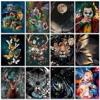 SDOYUNO 60x75cm Painting by numbers Acrylic paints Picture Paint Animals DIY Pictures by numbers Adults crafts Home decor