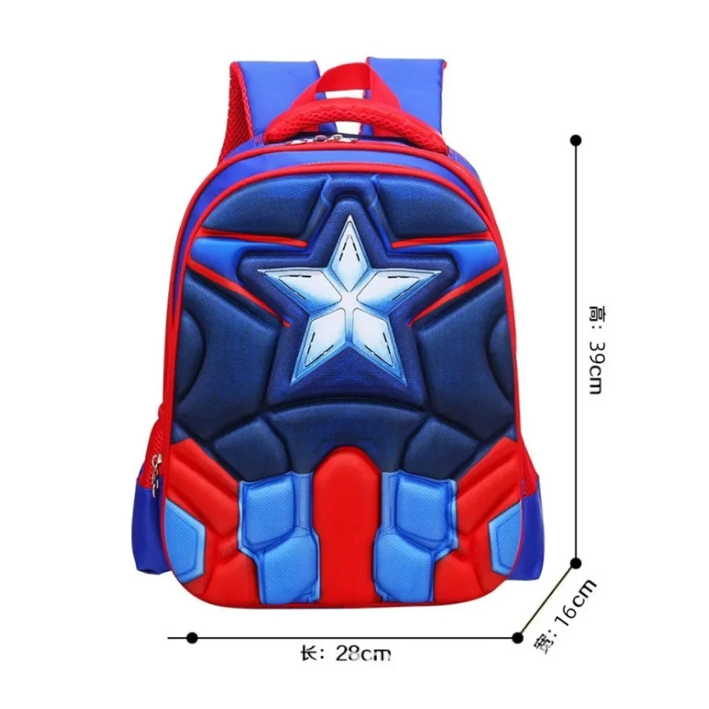 Marvel Spider Man Iron Man Kids Backpack Hero Series Fashionable Comfortable Trendy Safety Reflection 3D Hard Shell School Bags