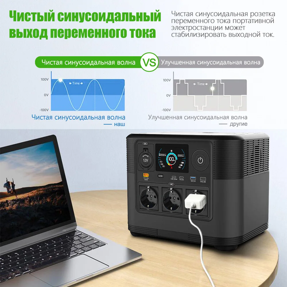 1200W 2000w All in One Power Generator Solar Lifepo4 Lithium Battery Portable Power Supply Station With Solar Panels view 5