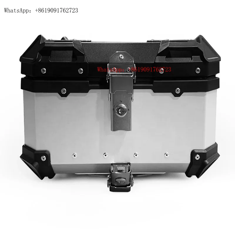 

Factory Hot Selling 35l Silver F2-moto Helmet Storage Box Universal Aluminum Case Alloy Tail Box Motorcycle Top Box