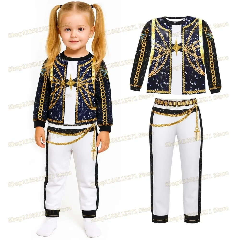 

Kpop Demons Hunters Singer Stars Rumi Costume for Girls – Kids Halloween Cosplay Outfit, Fancy Dress Party Performance Set