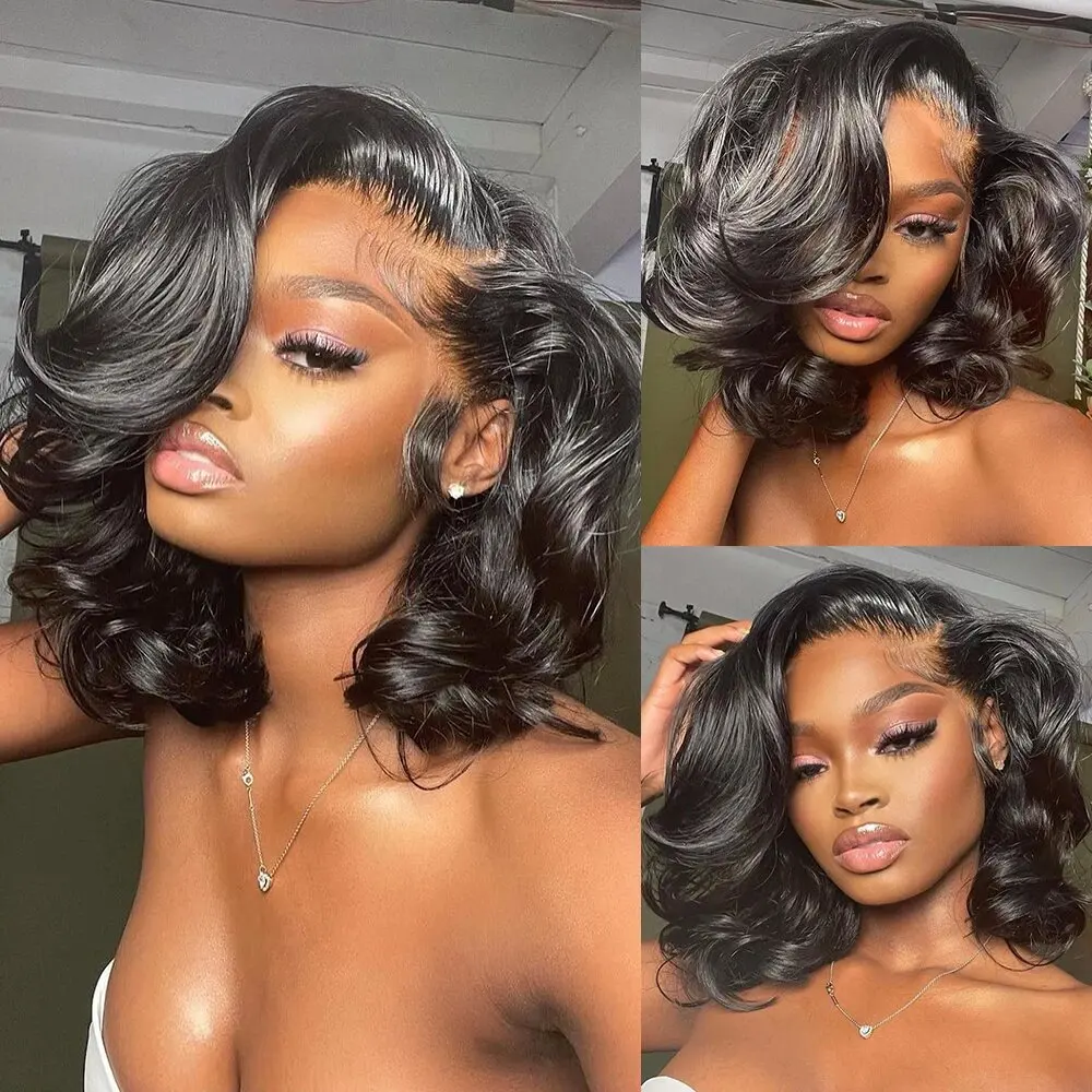 Bob Wig Lace Front Human Hair Wigs Pre Plucked For Black Women 13x4 Lace Frontal Wig Body Wave Lace Front Wig On Sale Clearance