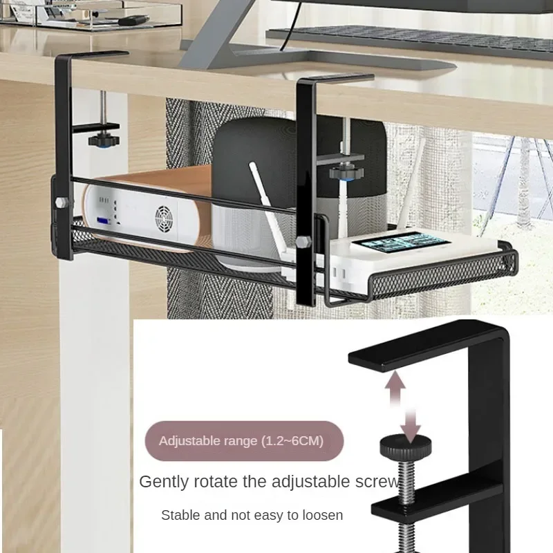 

Under Desk Cable Management Tray, No Drill Steel Desk Cable Organizers, Wire Management Tray Cable Management Rack