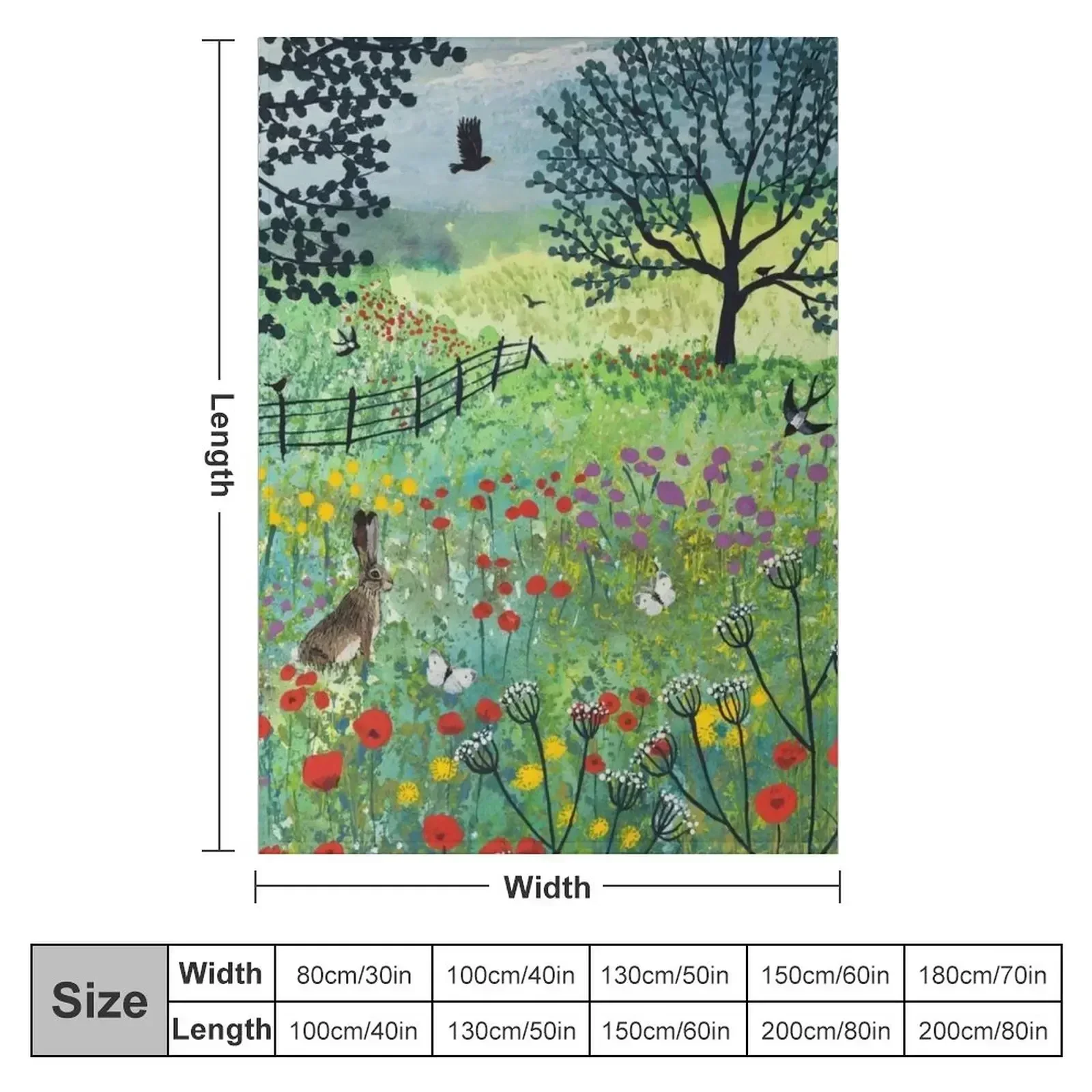 In Summer Meadow Throw Blanket Cute Kid'S Blankets For Sofas Plaid on the sofa Blankets For Baby Luxury Blankets