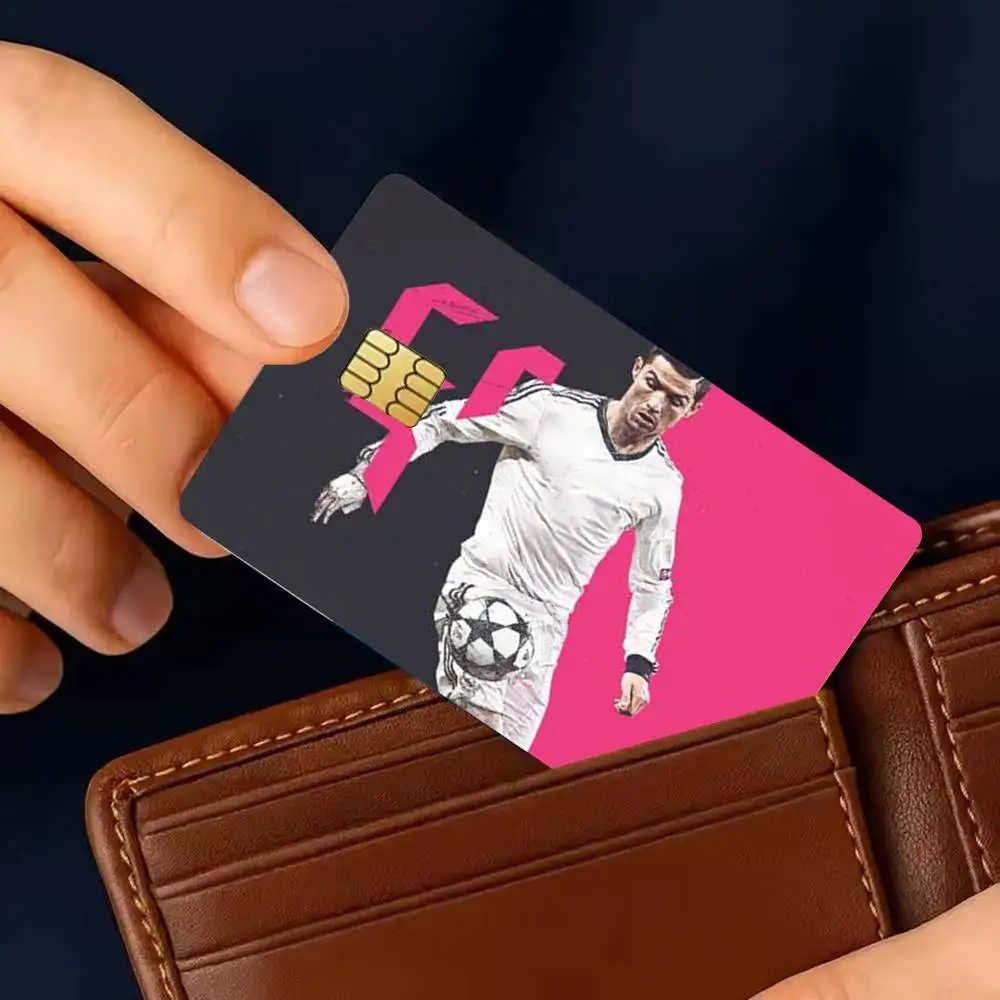 sportstar C-C.R-Ronaldo Sticker Film Tape Skin for Credit Card Debit Card Waterproof Stickers view 3