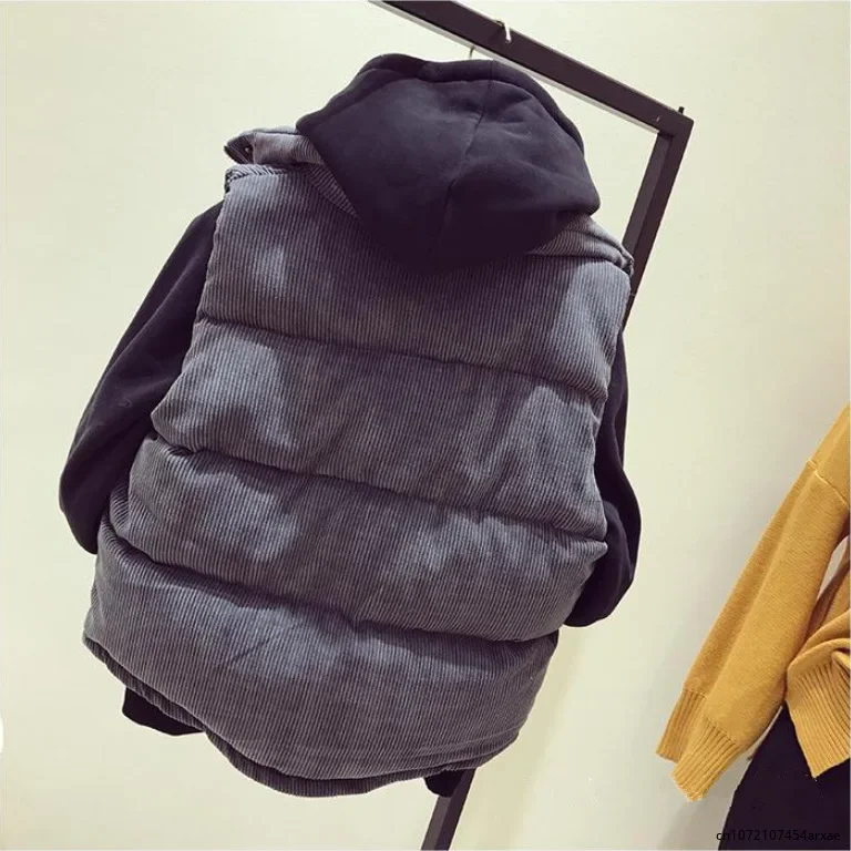 Women's Vests Spring and Autumn 2023 New Fast Shipping Korean Wind Loose Cotton-padded Vest Home Leisure Style Minimalist Tops