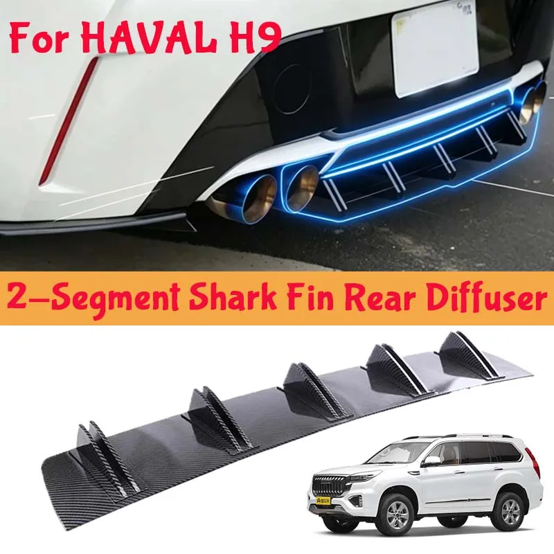 For HAVAL H9 Shark Fin Rear Diffuser Split Chassis Spoiler Auto Aerodynamic Parts Aerodynamic Modification