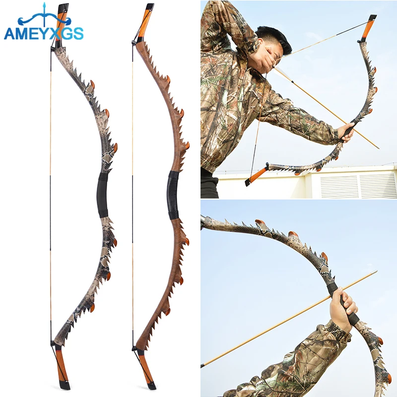 Archery Traditional Bow 35lbs 45lbs 55lbs Longbow for Outdoor Sports Shooting Training Hunting Game Practice