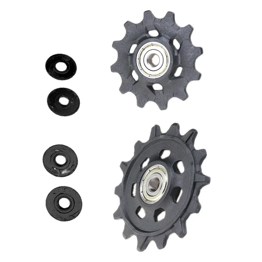

As Picture Shown Rear Derailleur Kit Aluminium Guide Wheels Kit 12T 14T Pulleys Aluminium Construction Lightweight
