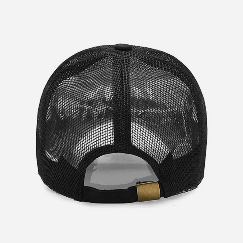 

Hats for Men Breathable Mesh Baseball Cap Adjustable Peaked Caps Fashion Outdoor Black Man