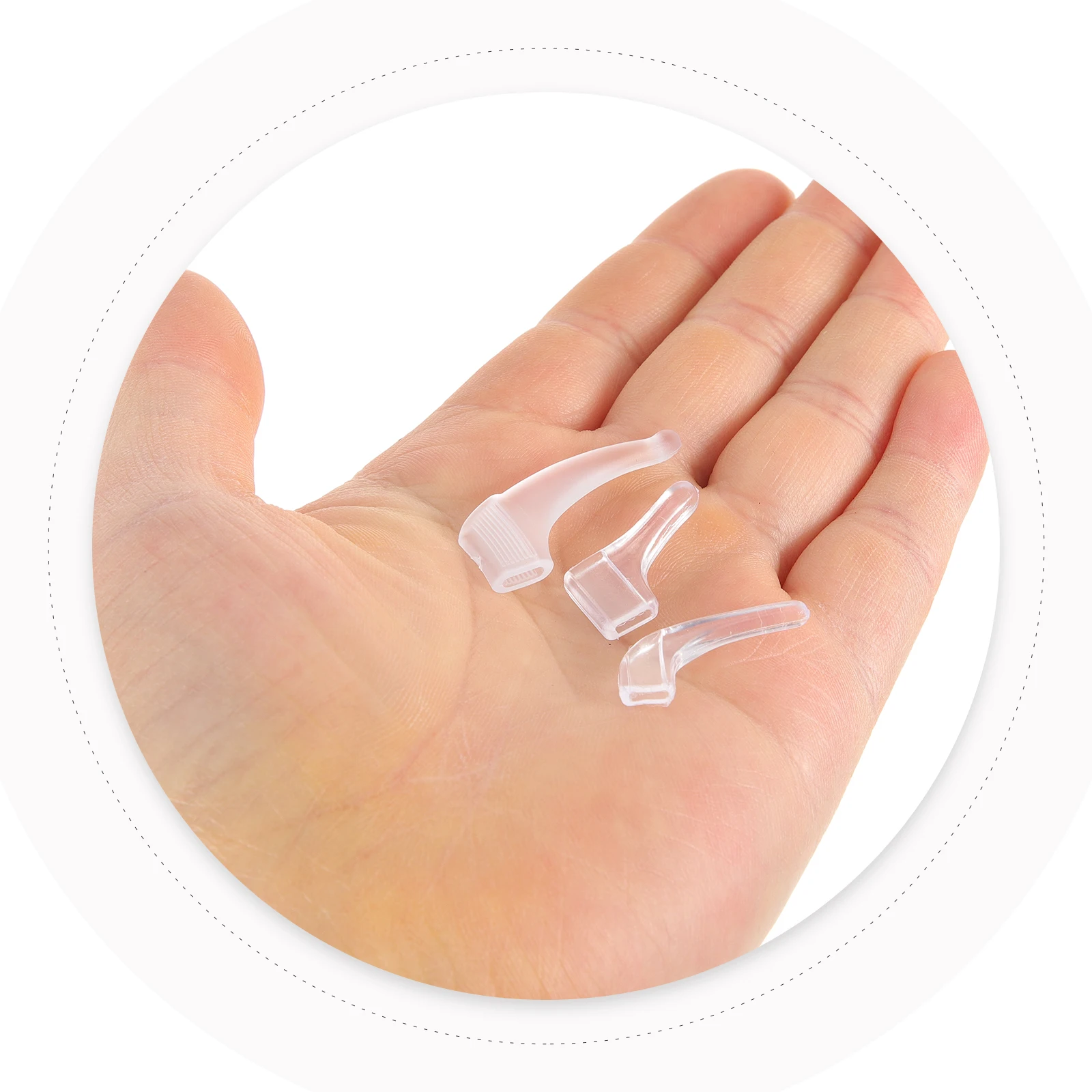 

15 Pairs Anti-slip Glasses Ear Hooks Grips for Eyeglasses Clip Transparent Silicone Replacement Daily Use Hook Small Medium