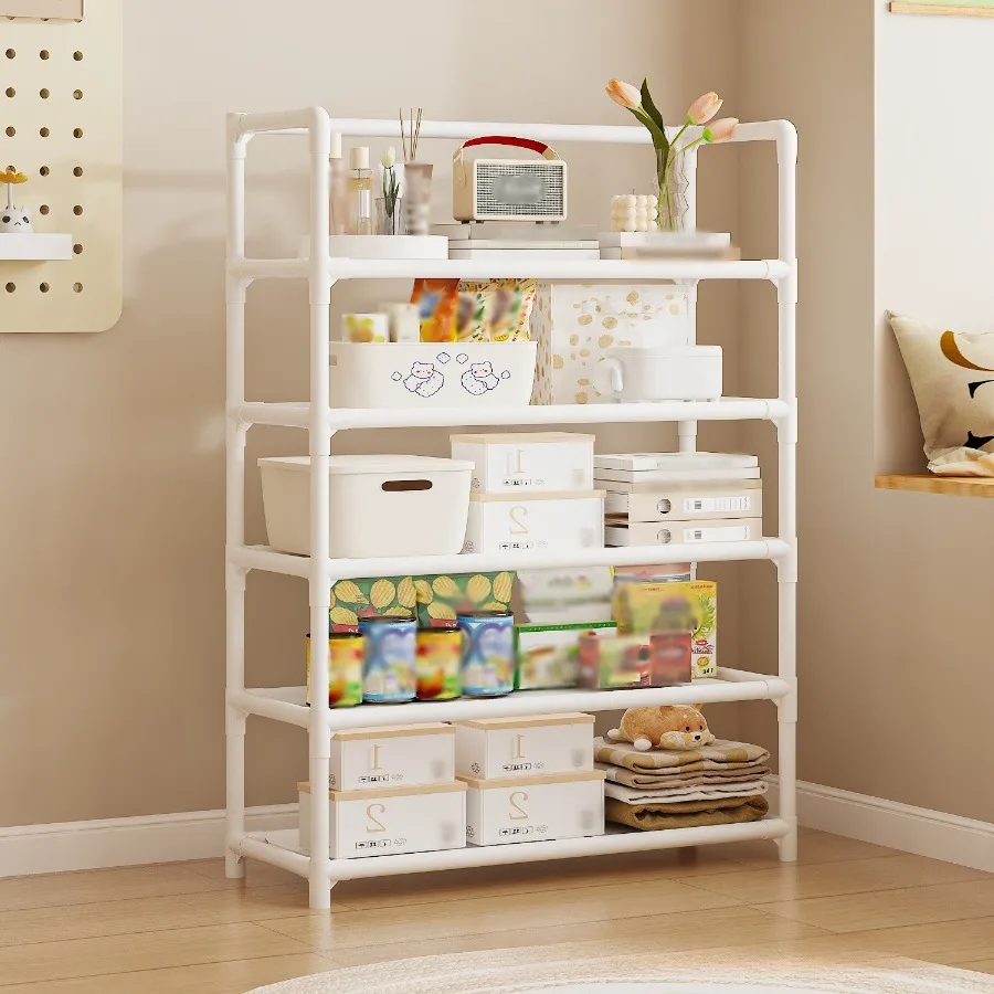 Bathroom and kitchen storage rack - Plastic storage rack - Home use - Waterproof - Floor-standing - No drilling required