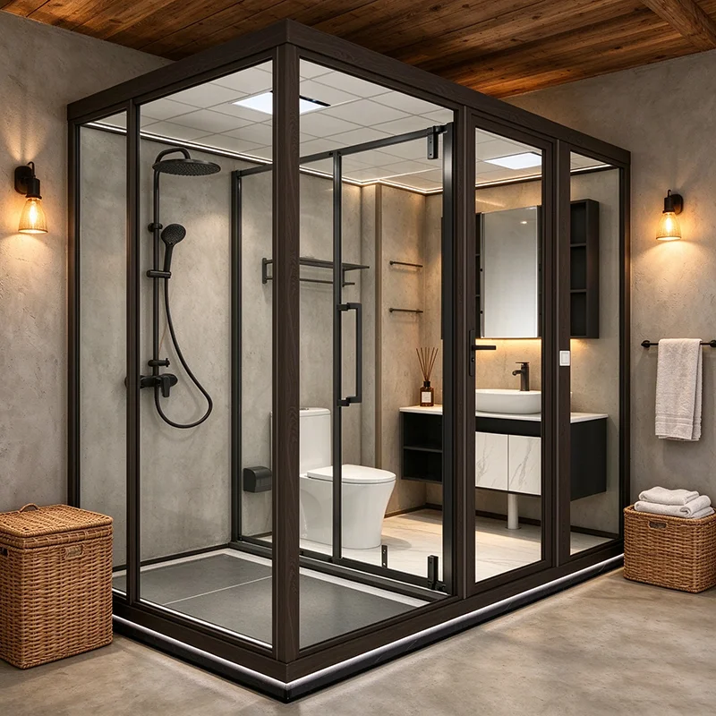 Modular Shower Pod Prefabricated Bathroom Pod Complete Bathroom Module With Basin Toilet For Student Housing