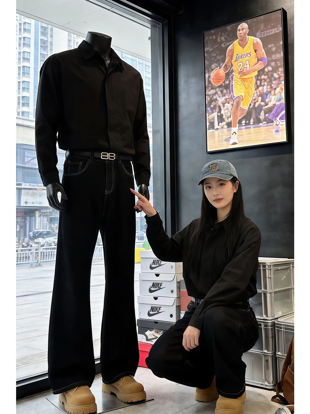 

Мужские джинсы Bla Straight Leg Original Denim: весенние, прямого кроя, с легким клешем, в американском стиле High Street, брюки Lift Trousers