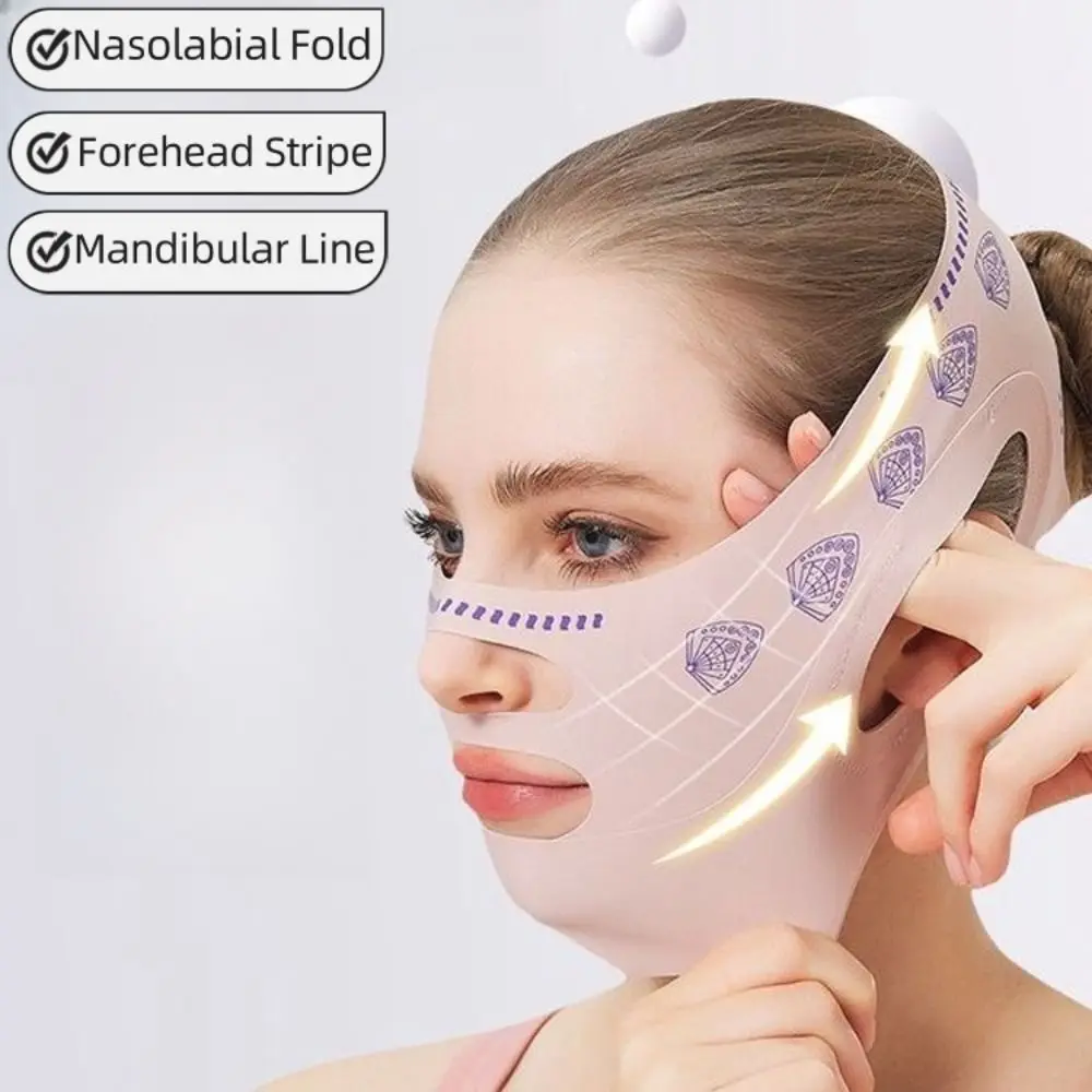 Anti Rimpel V Lijn Gezicht Shaper Nasolabiale Vouw Ademend Gezicht Afslanken Masker Lift Up Elastische Gezicht Lifting Band Gezichtsschoonheid