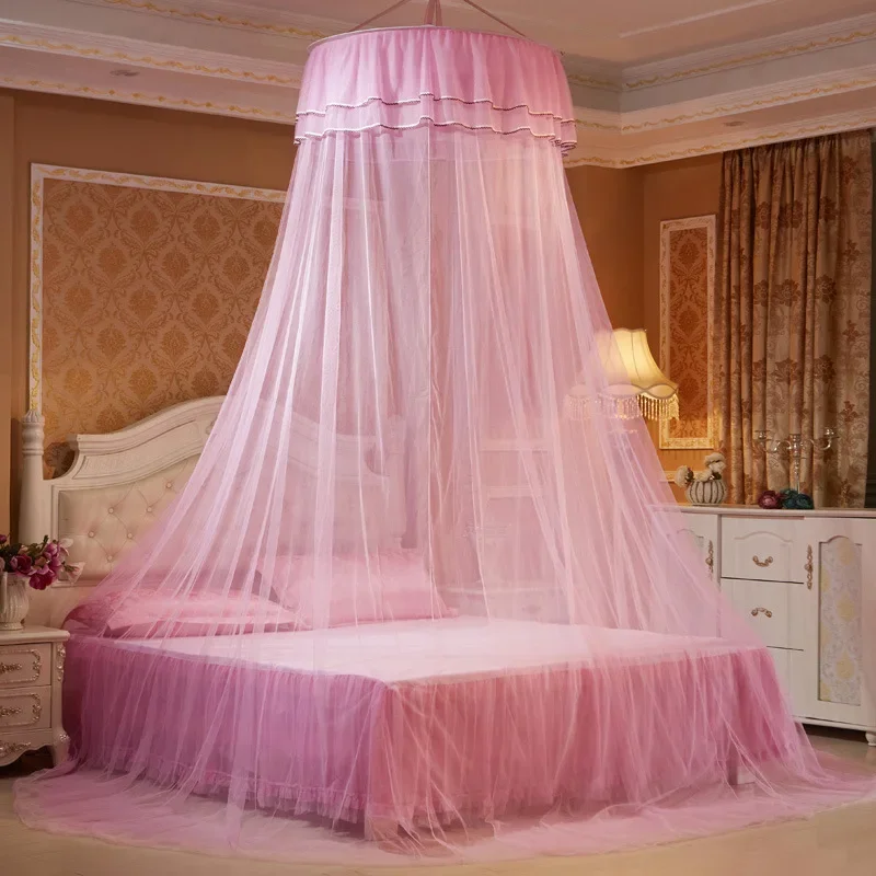 

Elegant Round Lace Insect Bed Canopy Netting Curtain Women Girl Princess Mosquito Net Dome Mosquito Net Bedding Net 모기장