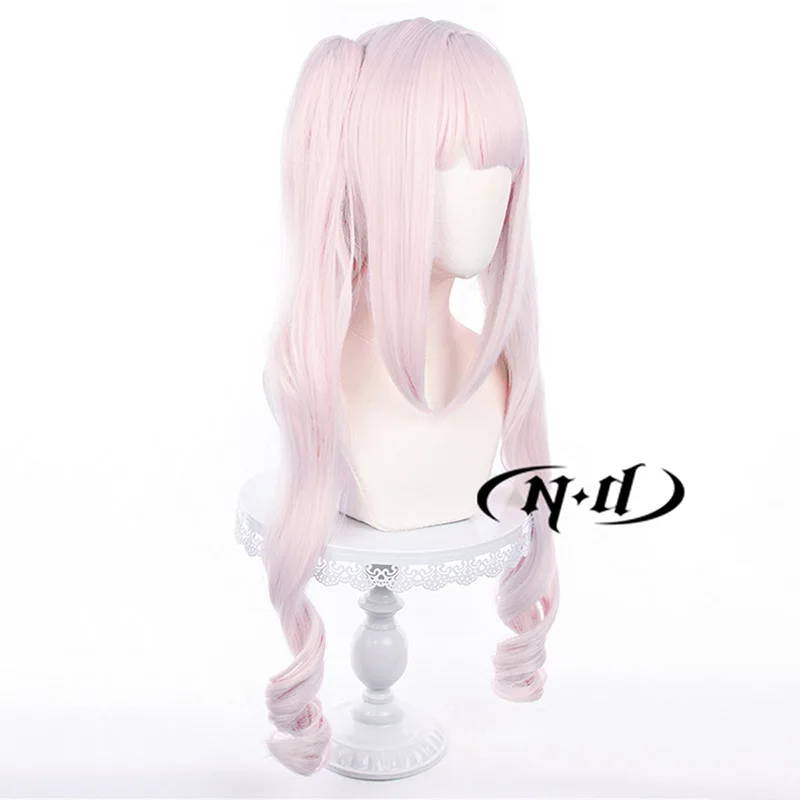 Nd alice cosplay perucas nikke deusa da vitória cosplay rosa rabo de cavalo perucas de cabelo para jogo comic con coser traje festa sintética