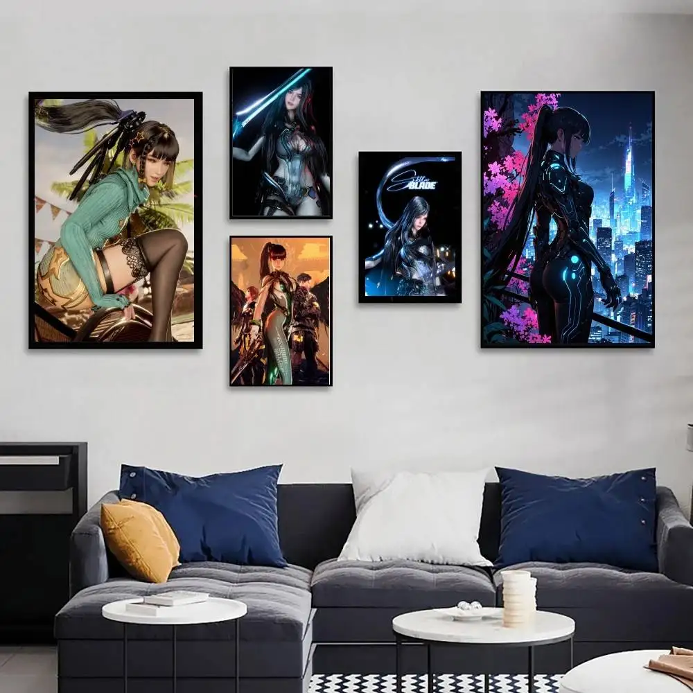 S-Stellar B-Blade Animated Game Poster Art Sticky Wall Waterproof Home Living Room Bedroom Bar Aesthetic Decoration