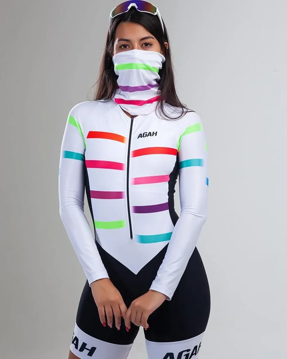 Agah Brazil Woman Monkey Summer Long Sleeve Quickdrying Triathlon One-piece Leotard Outdoor Mujer Clothing Ciclismo Feminino Kit