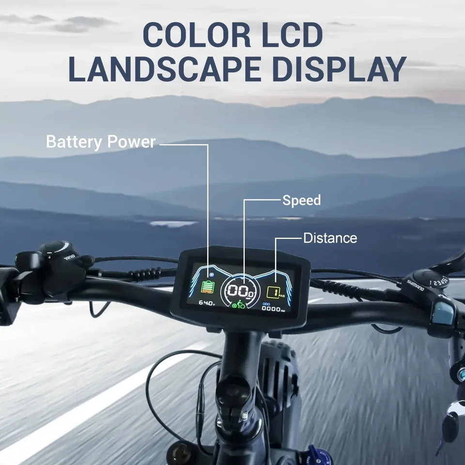 3000W Dual Motor E-Bike 60V 25Ah 38 MPH 26" Fat Tire Electric Bicycle for adults image 6