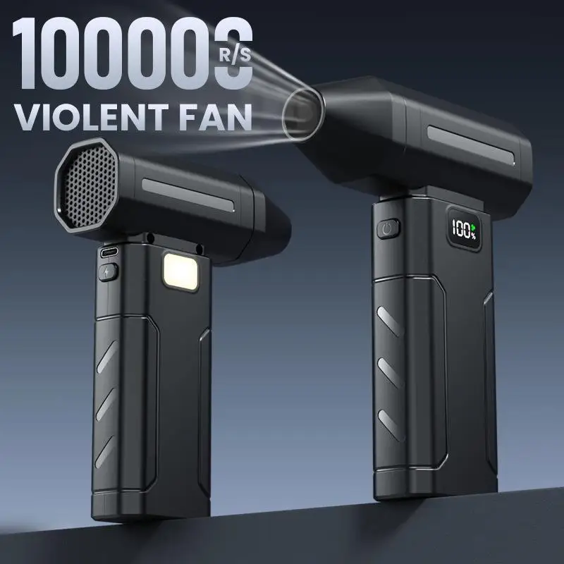100000RPM Powerful Electric Air Blower Vacuum Dust Cleaner Portable Dust Cleaner Violent Fan X8 Brushless Turbo Jet Fan Blower