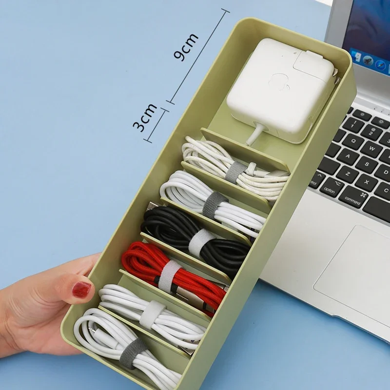 Cable Storage Box Dustproof Power Cable Storage  Wire Manager  Desktop Charging Cable Collect Box