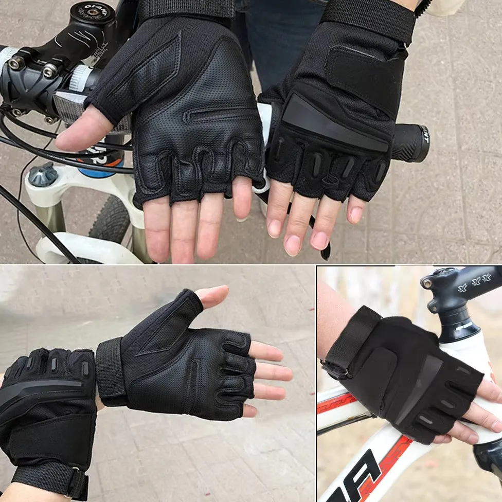 Fingerlose Taktische Handschuhe Atmungsaktiv Rutschfest Langlebig Vielseitige Ausrüstung für Männer Frauen Motorrad Radfahren Fahren Jagd Sport – Detail 1