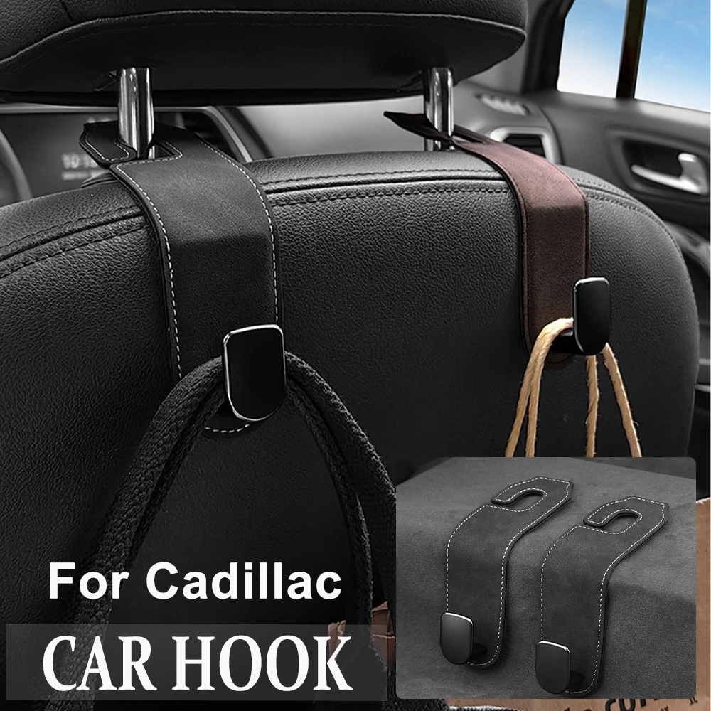 

Car Seat Headrest Hook For Cadillac XT6 CT6 XT5 CT5 XT4 CT4 CTS ATS SRX BLS XLR XTS STS ESCALADE Suede Car Storage Holder