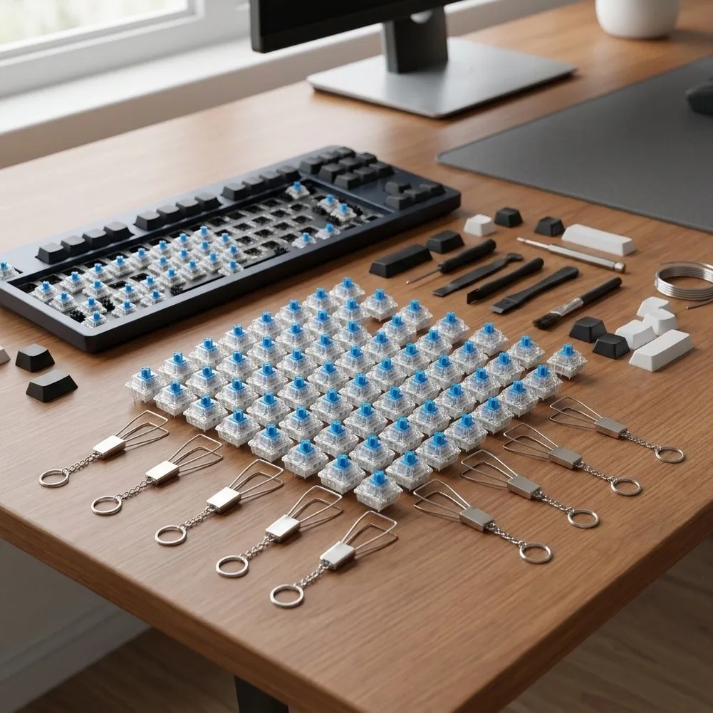 90pcs Mechanical Keyboard Switches Three-Pin Type for Custom Mechanical Keyboard Projects and Standard Repairs