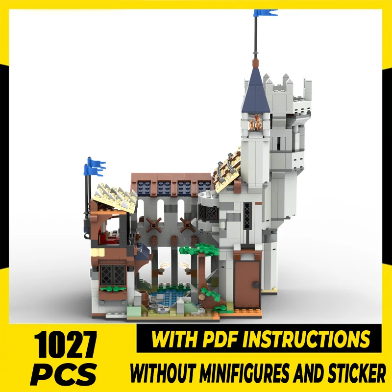 

Moc Building Bricks Medieval Horse Knight Castle Model Technology Modular City Street Blocks Gifts Christmas Toy DIY Assembly