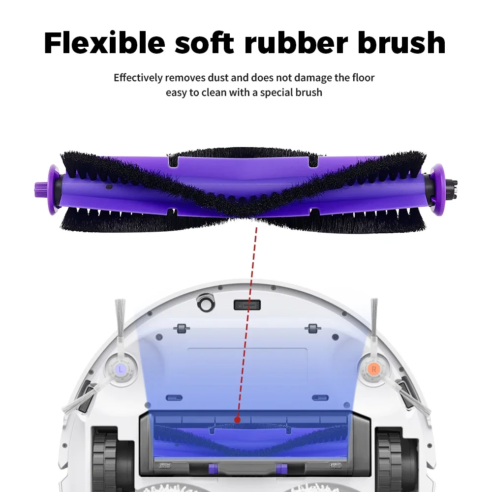 Replacement Parts For Narwal Freo / Narwal J3 Robot Vacuum Cleaner Parts HEPA Filter Main Side Brush Mop Cloths Rag Brush Cover