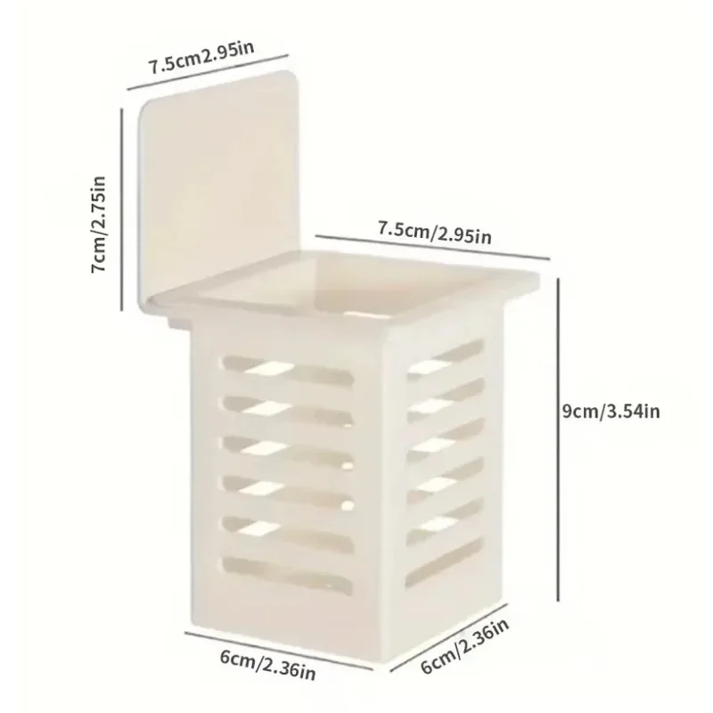 Drainage Design Multi-Purpose Storage Organizer for Toothbrushes Spoons Forks Home And Travel Suitable Clear Plastic Holder