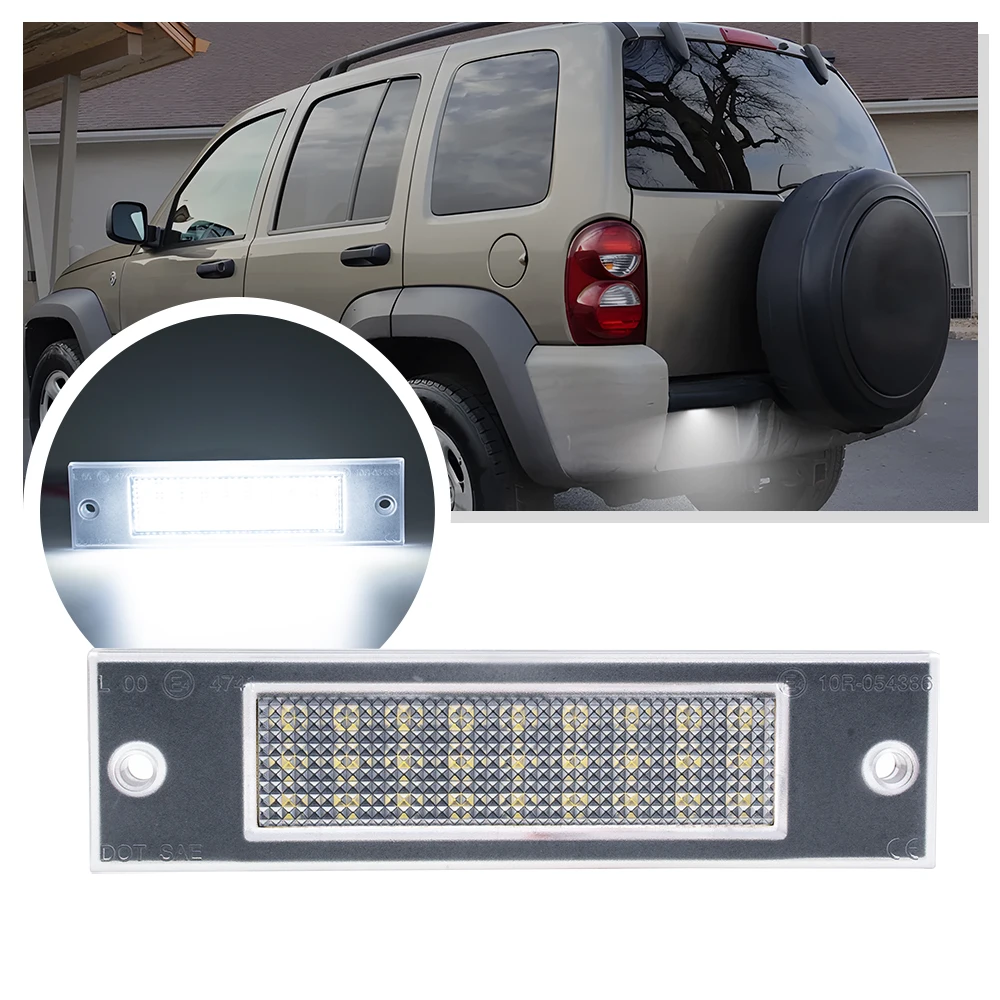 Белый светодиодный светильник номерного знака для Jeep Liberty 2002-2007 Dodge Durango Chrysler Sebring 2000-2006 Concorde 300M LHS Белый светодиодный светильник номерного знака для Jeep Liberty 2002-2007 Dodge Durango Chrysler Sebring 2000-2006 Concorde 300M LHS