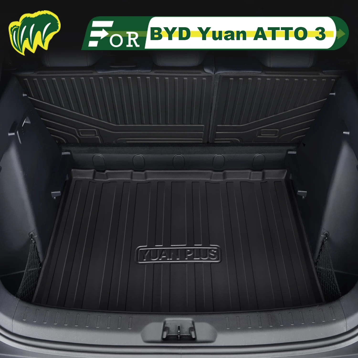 

For BYD Yuan ATTO3 Plus Pro 2018-2025 TPE Custom Fit Car Trunk Mat Cargo Mat 3D Shaped Trunk Liner Rear Trunk Protection Mat