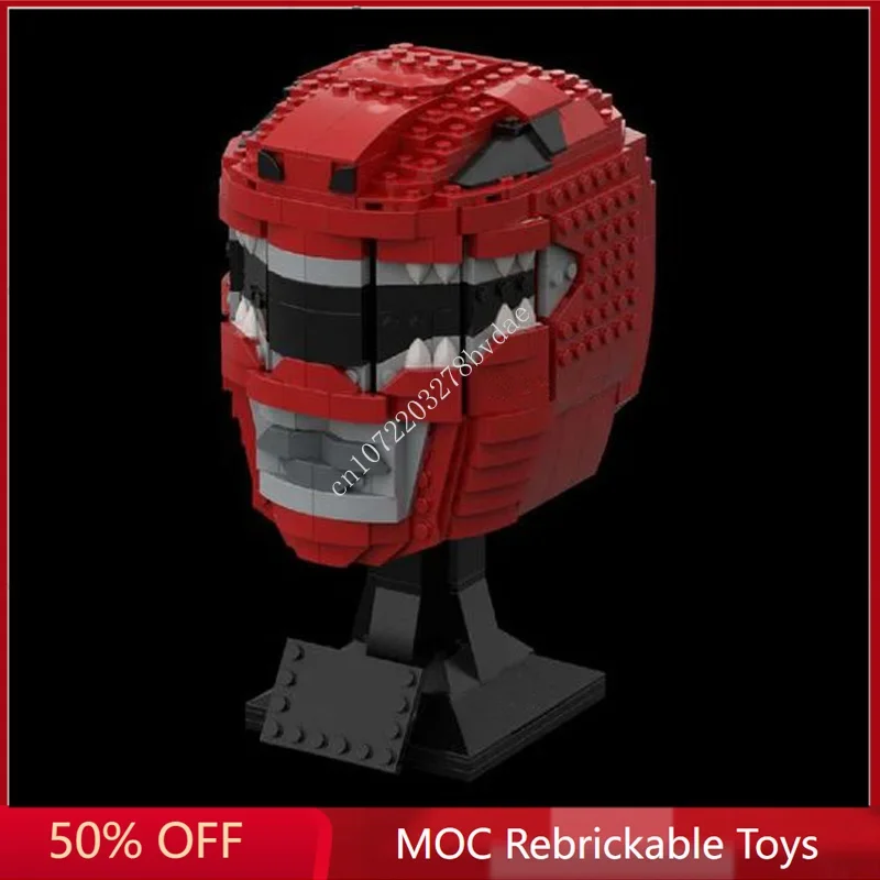 637PCS Star Plan MOC Helmet Red Ranger MOC SpaceShip Battle Model Building Block Architecture Education Assembly Model Toy