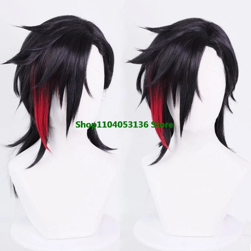 Jeu Arcane Saison 2 Vi Jinx Cosplay Perruque Cheveux Noirs et Rouges pour Femme Hommes Halloween Carnaval ixLOL Py Play Perruque