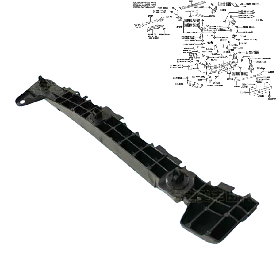 1Pc Rear Bumper Side Retainer Support Holder Bracket 52156-0G020/52155-0G020 Fit For Toyota Land Cruiser Prado LC250 2024-2026